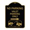 Signmission No Parking Valet Parking Only With Right Arrow With Car Tow Graphic, Black & Gold, BG-1824-23644 A-DES-BG-1824-23644 - alternate 1